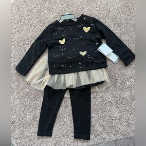 BCBGirls Black and Gold Kids Matching Set